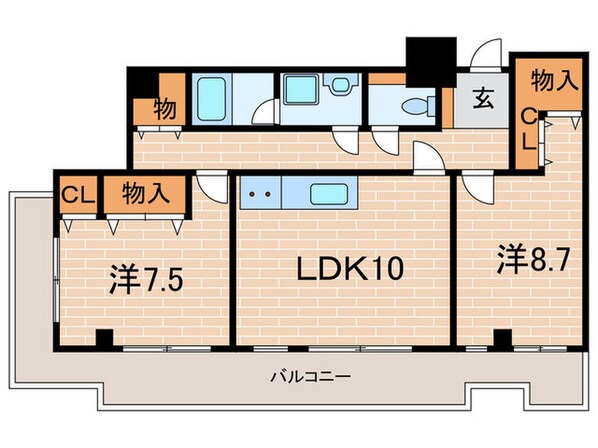 芦屋ニューコーポの物件間取画像